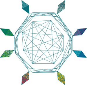 Viral interactome network illustration